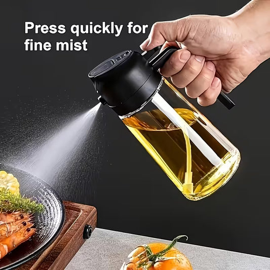 Portable 2-in-1 Olive Oil Sprayer and Pourer – Kitchen Oil Spray Bottle