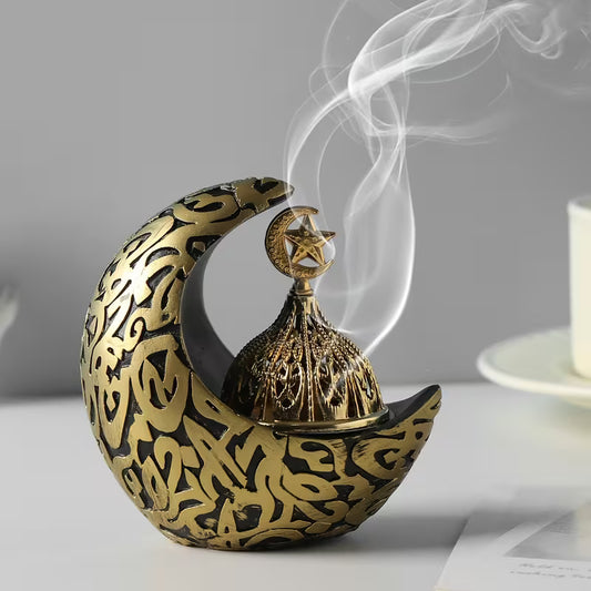 Creative Moon Resin Incense Holder – Luxury Home & Festival Decoration
